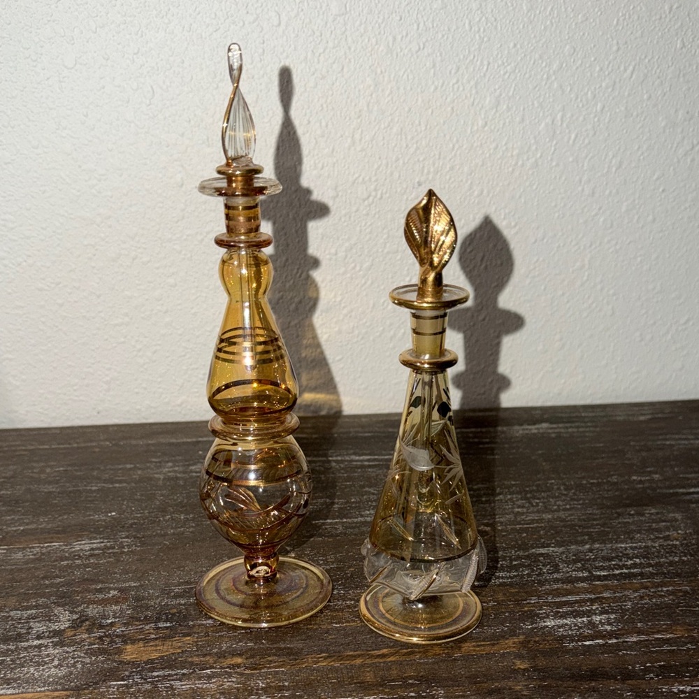 Glass Perfume Bottles - Set of 2